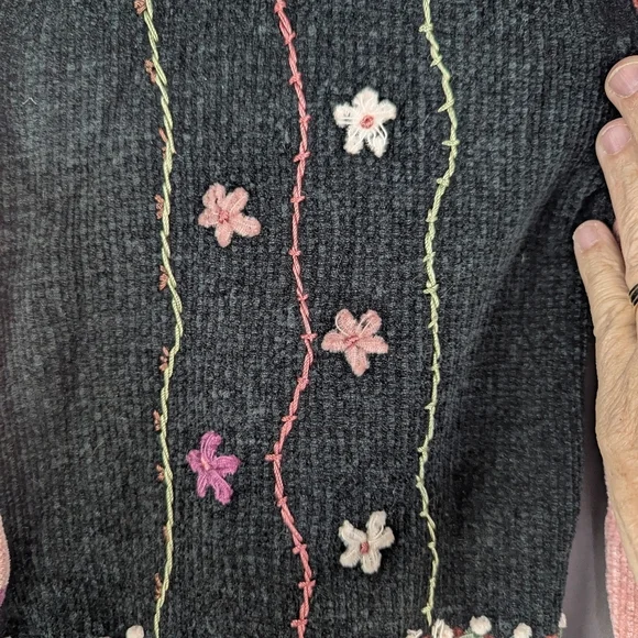 North Crest Size 8 (6-8) Chenille Cardigan In Great Vintage Condition - Picture 6 of 13